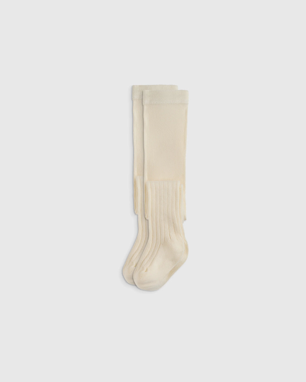 Organic Cotton Rib Tights (2-pack) - 0-6M / Ivory