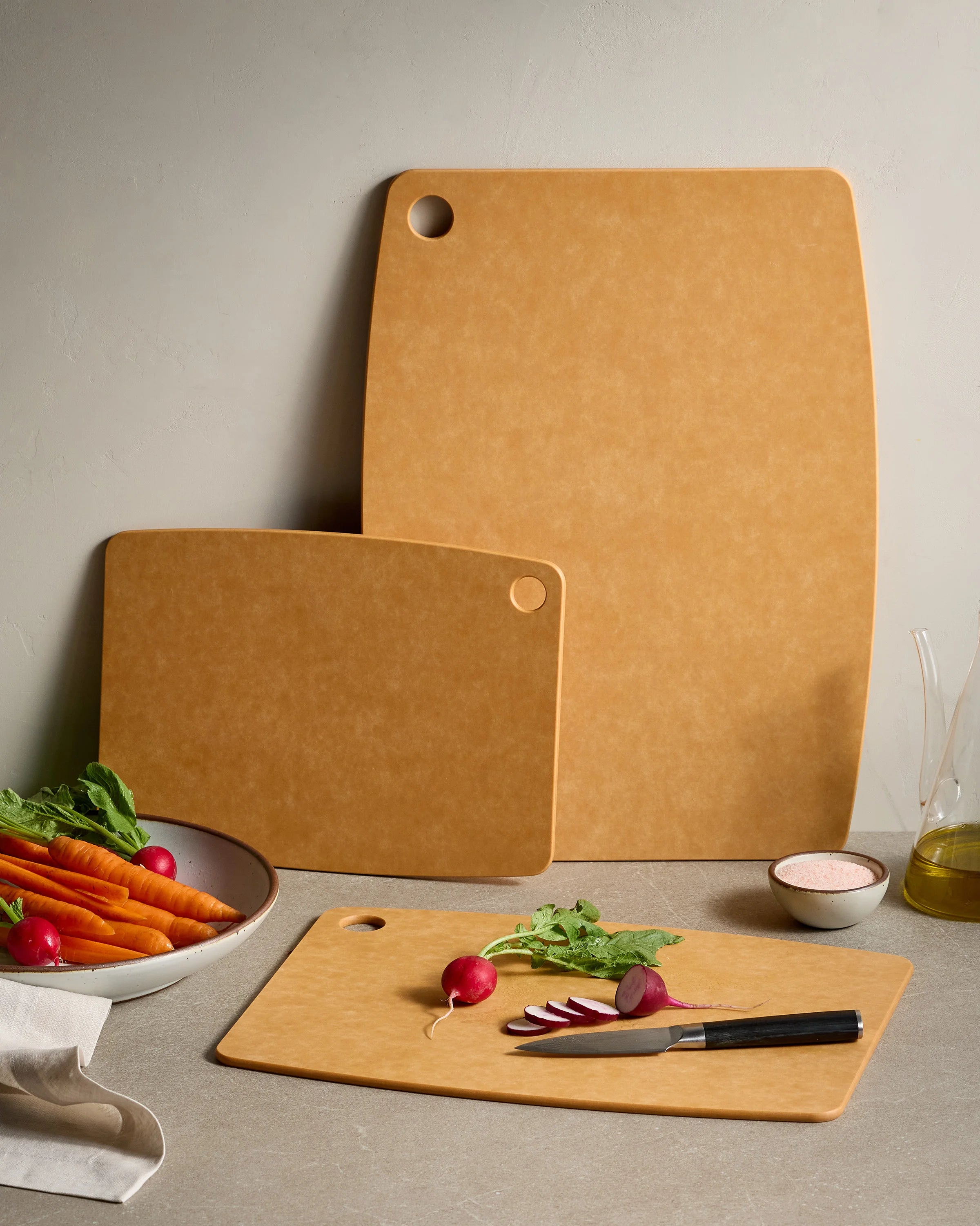 Composite Wood Cutting Boards, Set of 3 - One Size / Natural Secondary image