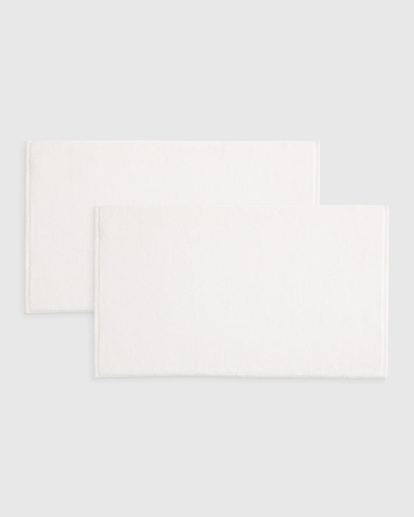 Turkish Cotton Bath Mat Bundle - One Size / White