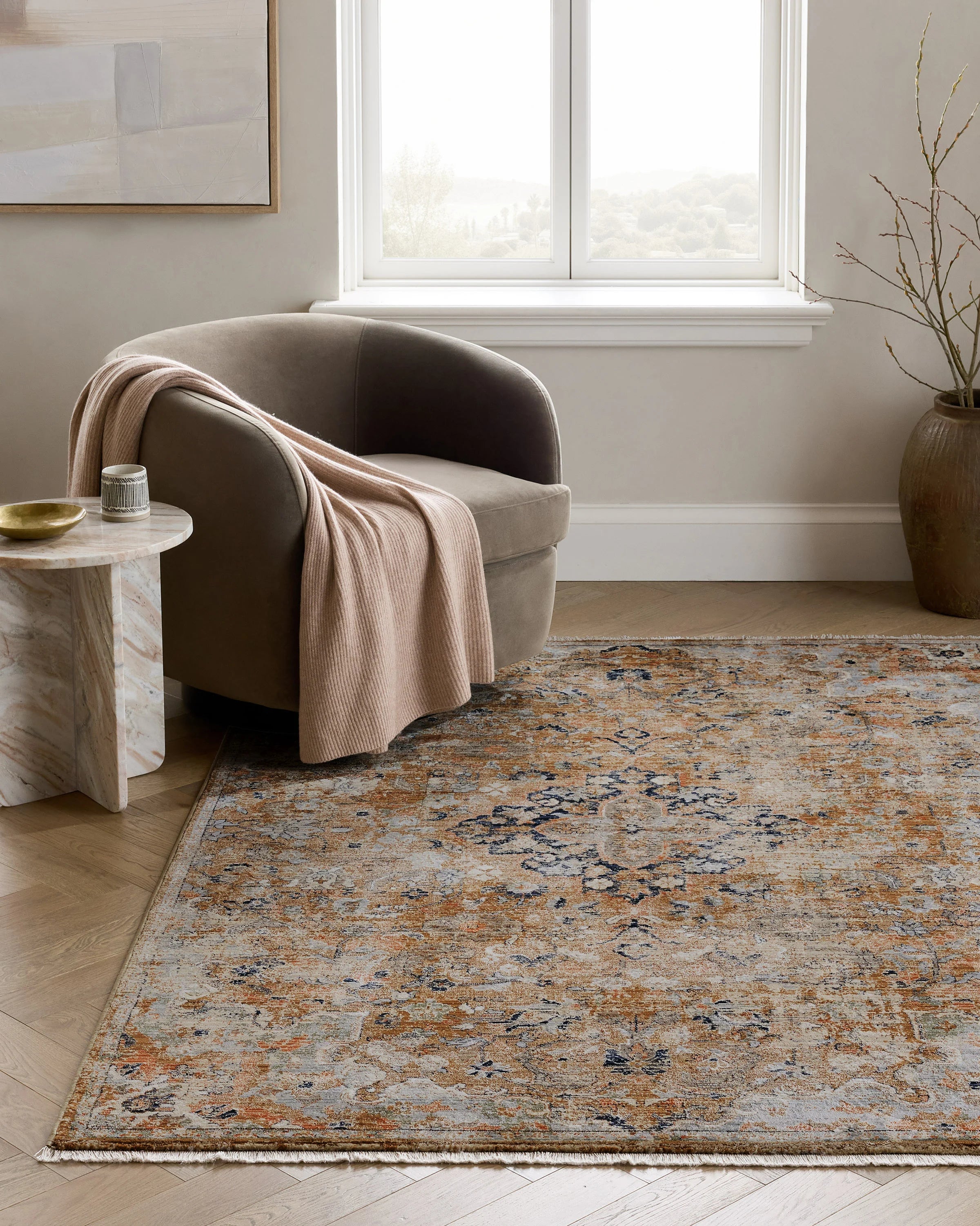 Sari Performance Rug - 5'3" x 7'10" / Spice/Gold Secondary image