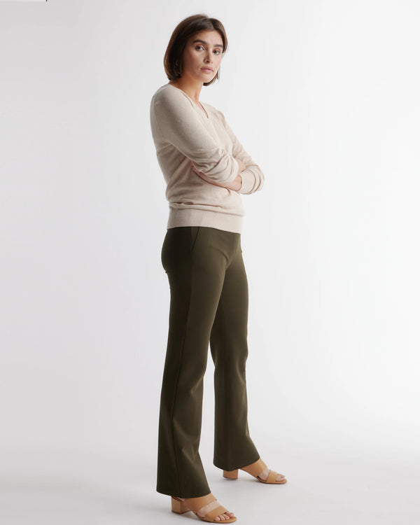 Ultra-Stretch Ponte Bootcut Pants - XS / Black