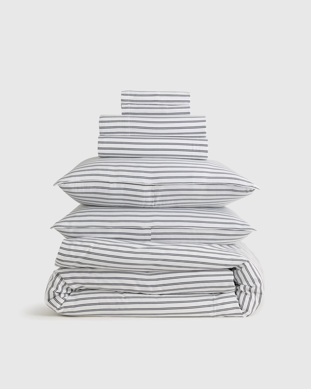 Bamboo Stripe Deluxe Bedding Bundle - Twin / Double Stripe Espresso