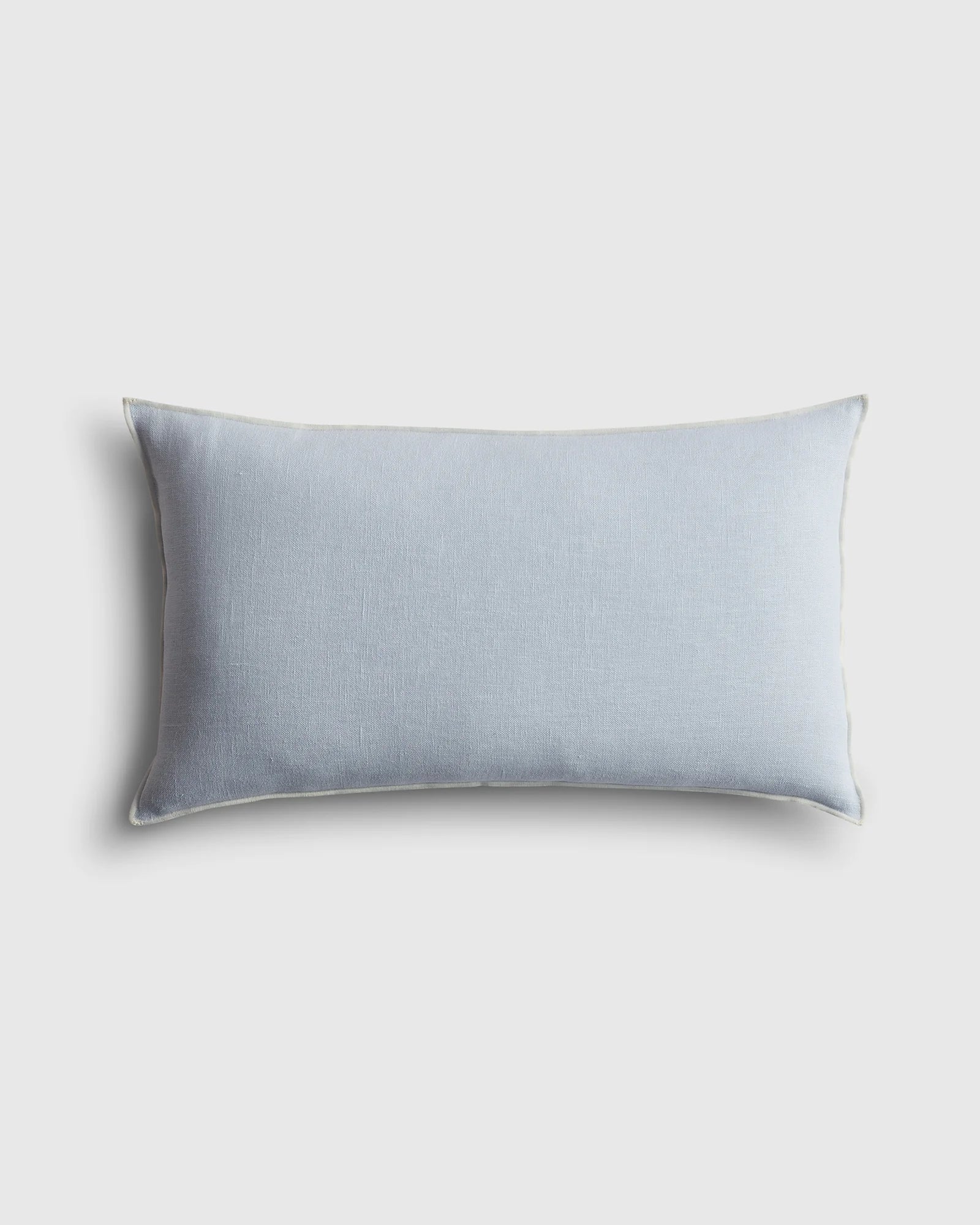 Contrast European Linen Pillow Cover - 12x20 / Sage/Pine Secondary image