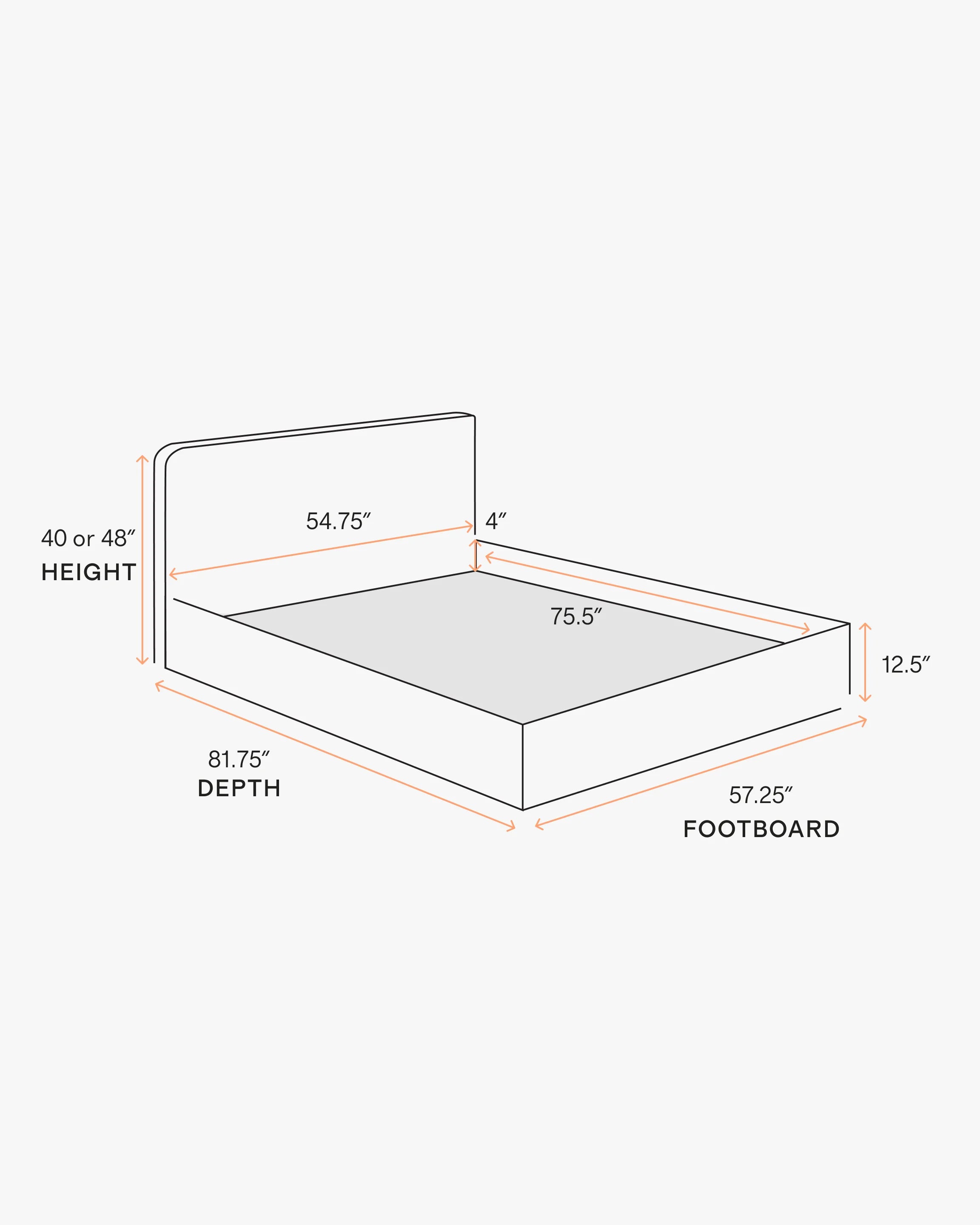 100% Linen Curved Bed - Full / Canvas Secondary image