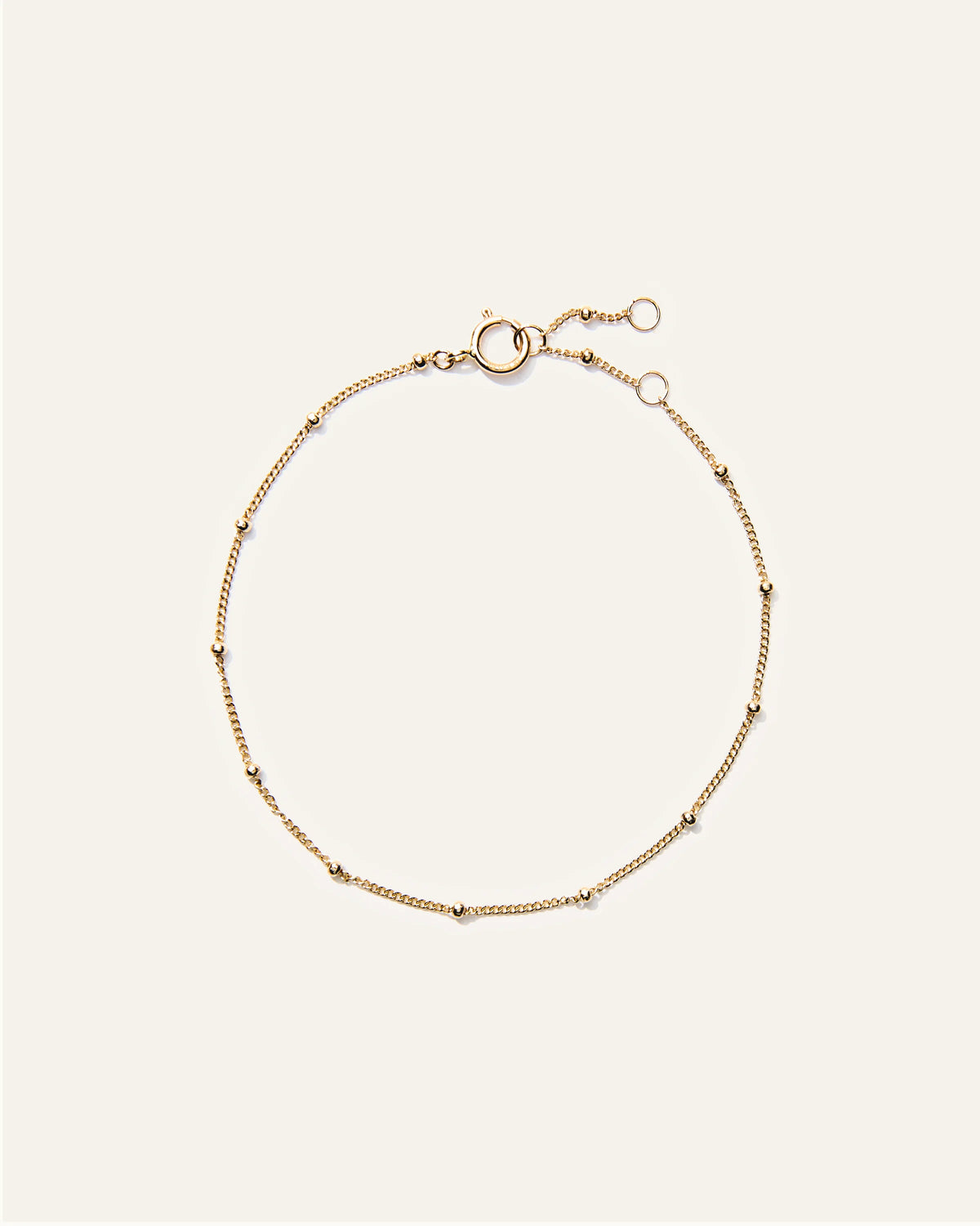 14K Gold Bead Station Bracelet - One Size / Yellow Gold Main image