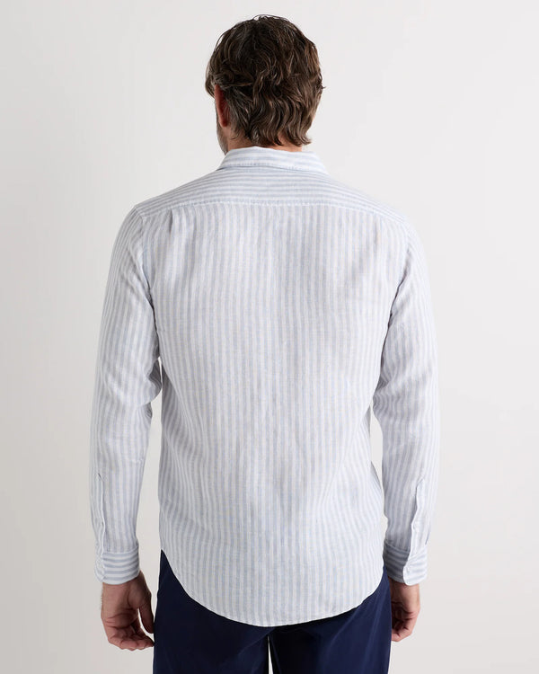 100% European Linen Relaxed Long Sleeve Shirt - XS / Flax