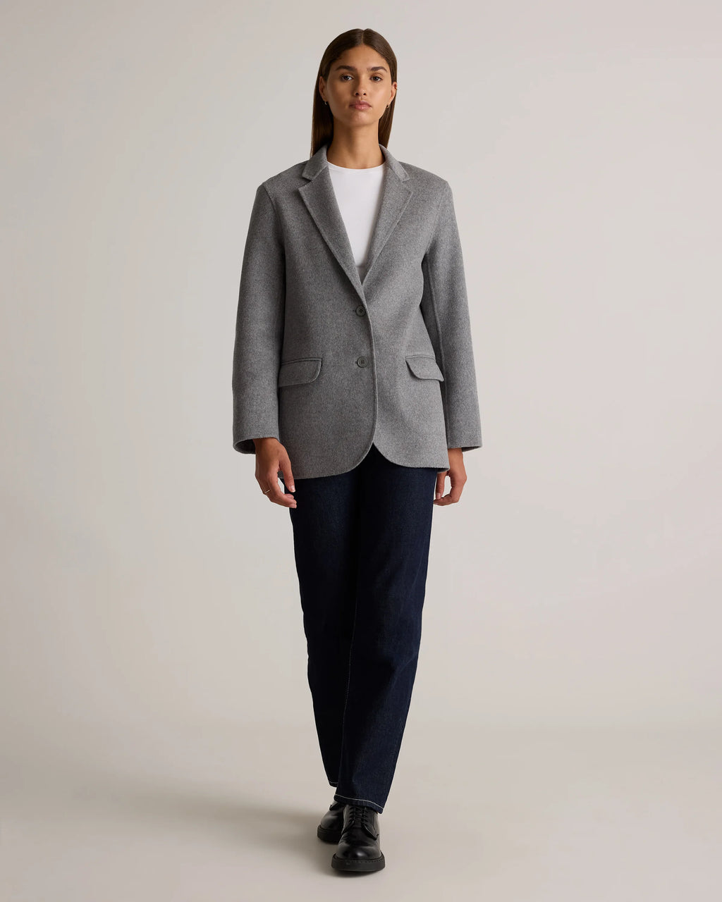 Double-Faced Merino Wool Soft Blazer - XS / Caramel