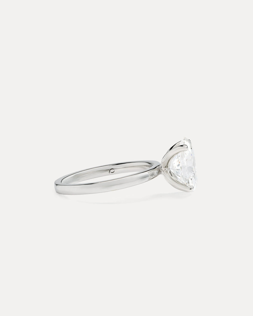 Lab Grown Diamond Oval Comfort Fit Engagement Ring - 3ct - 4 / Yellow Gold