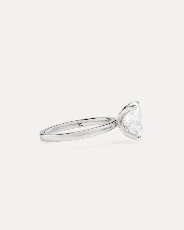 Lab Grown Diamond Oval Comfort Fit Engagement Ring - 3ct - 4 / Yellow Gold