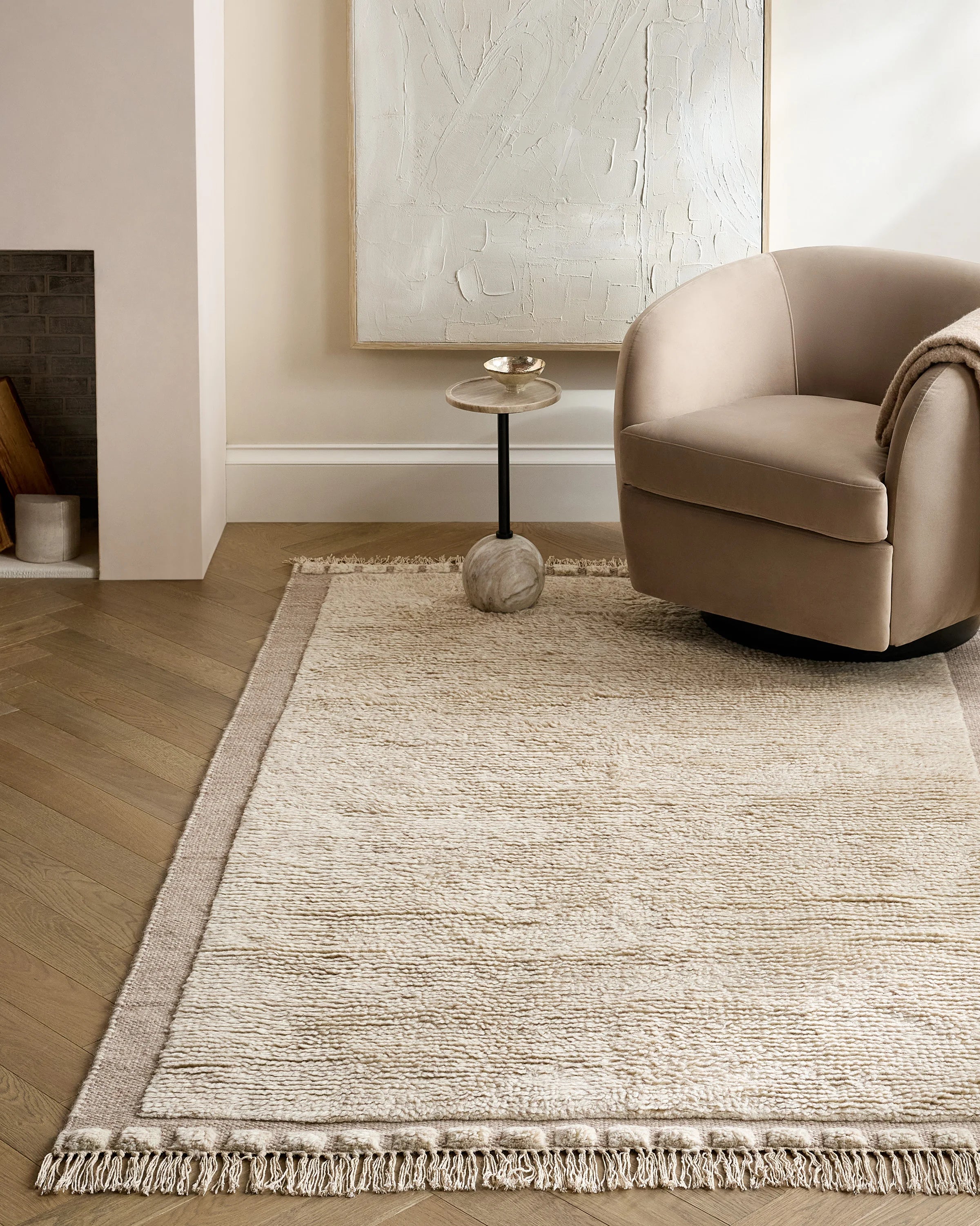 Saje Wool Shag Rug - 3' x 5' / Neutral Secondary image