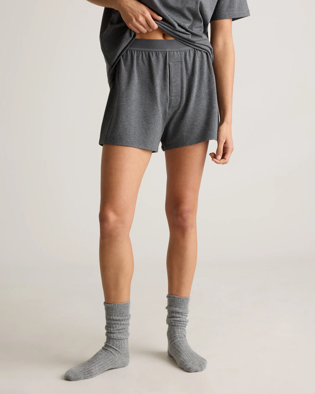 Dream Lounge Oversized Short Sleeve Pajama Set - XS / Bold Black