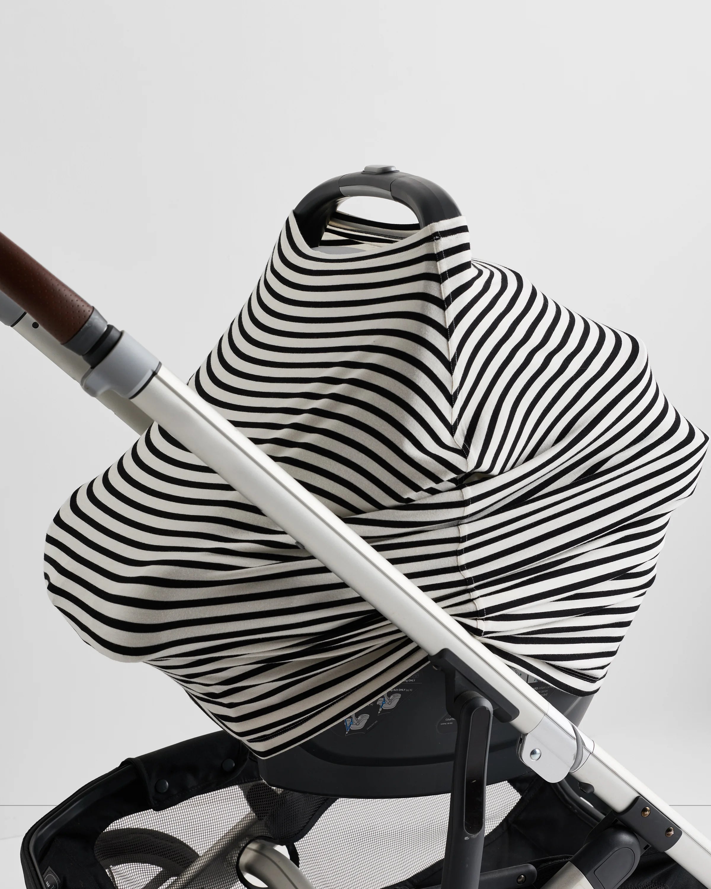 Bamboo 5-in-1 Multi-Use Cover - One Size / Black/White Stripe Secondary image