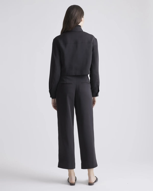 Stretch Crepe Cropped Jacket - XS / Morel