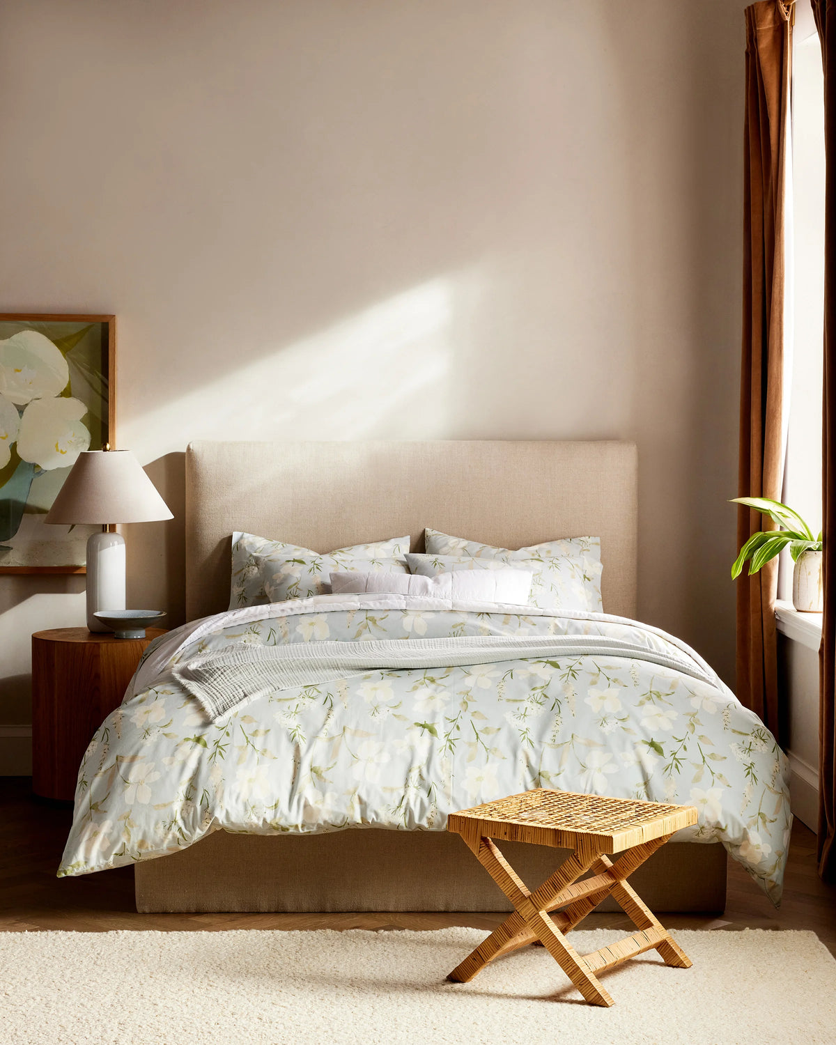 Organic Crisp Percale Deluxe Bedding Bundle - Twin / White