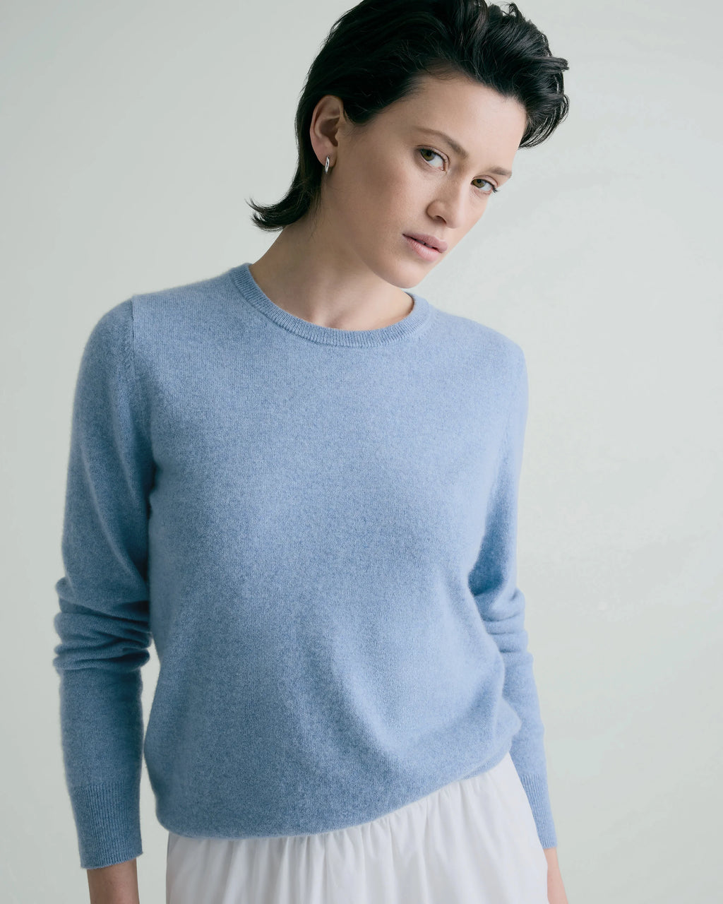 Mongolian Cashmere Crewneck Sweater - XS / Ivory