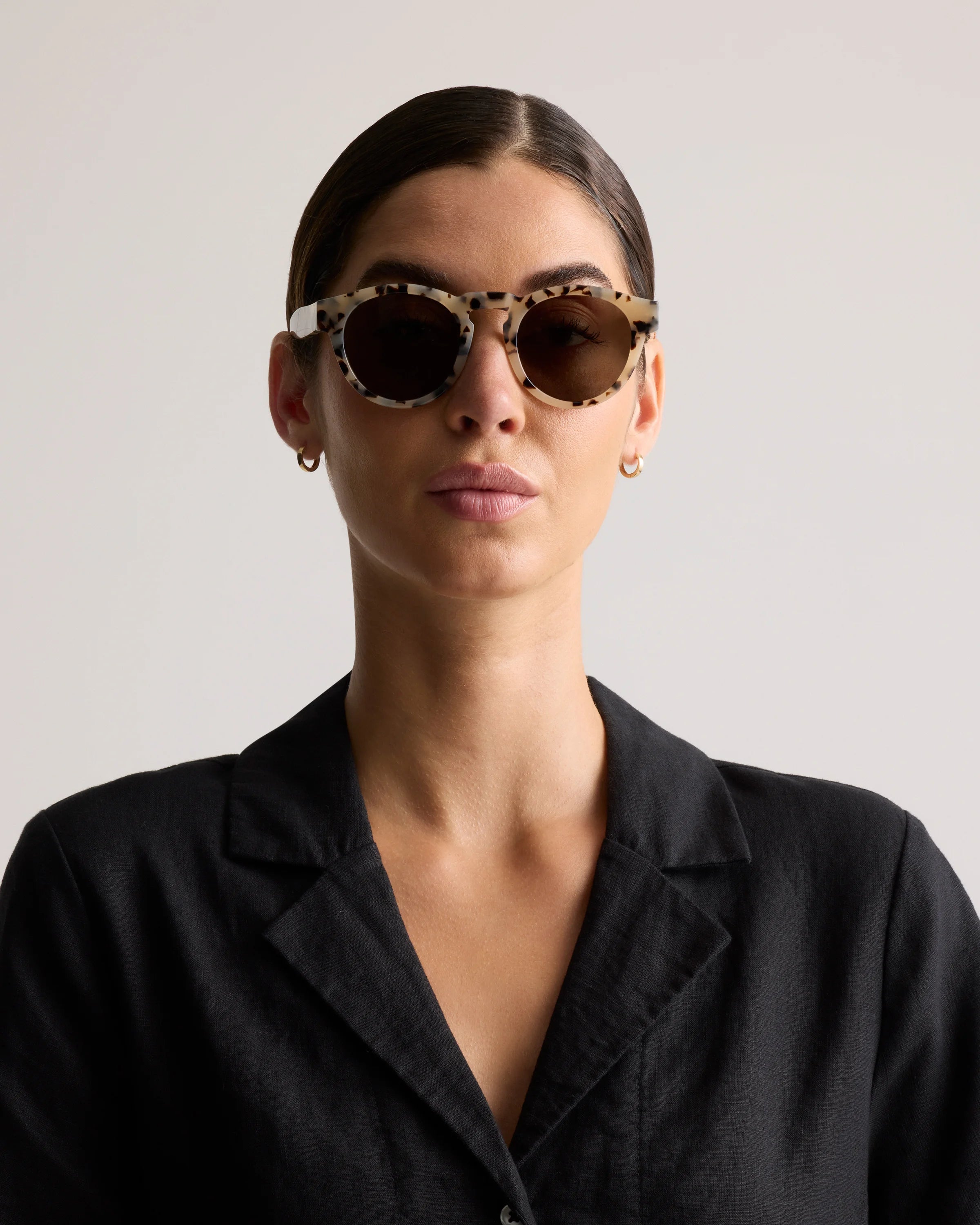 Tuscon Polarized Acetate Sunglasses - One Size / White Tortoise with Green lens Secondary image