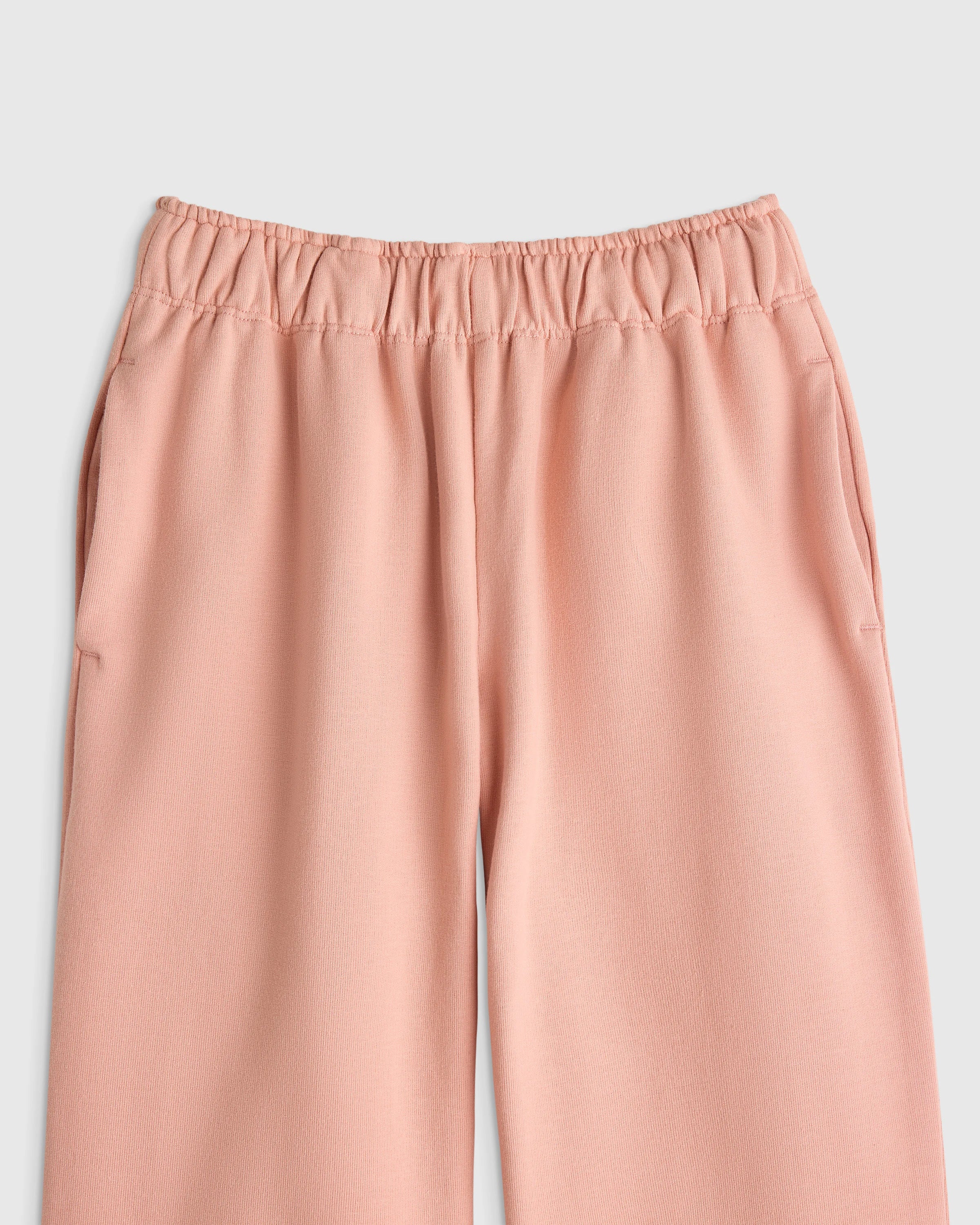 Girls Organic Cotton French Terry Wide Leg Pant - 2T / Pink Rose Secondary image