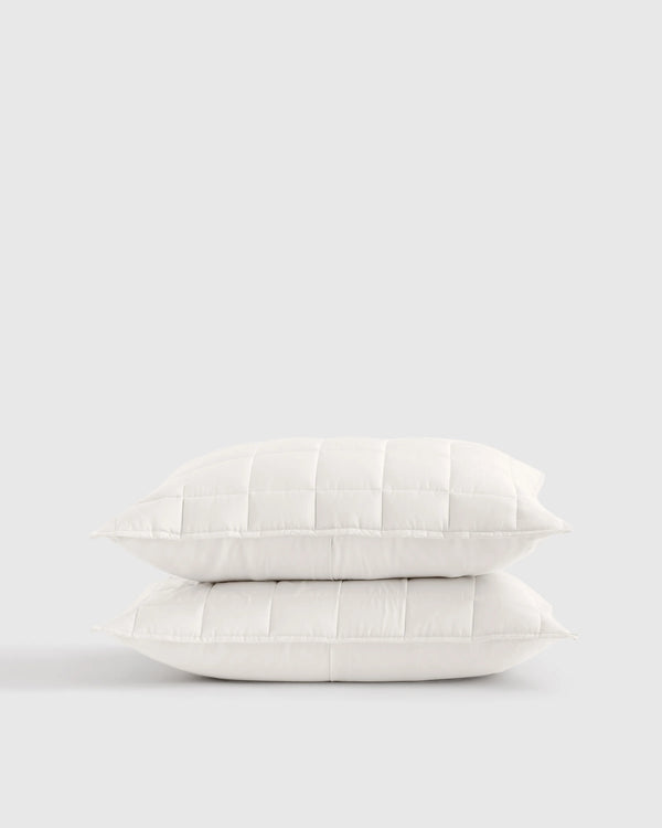 Bamboo Box Quilted Sham Set - Standard / Sage