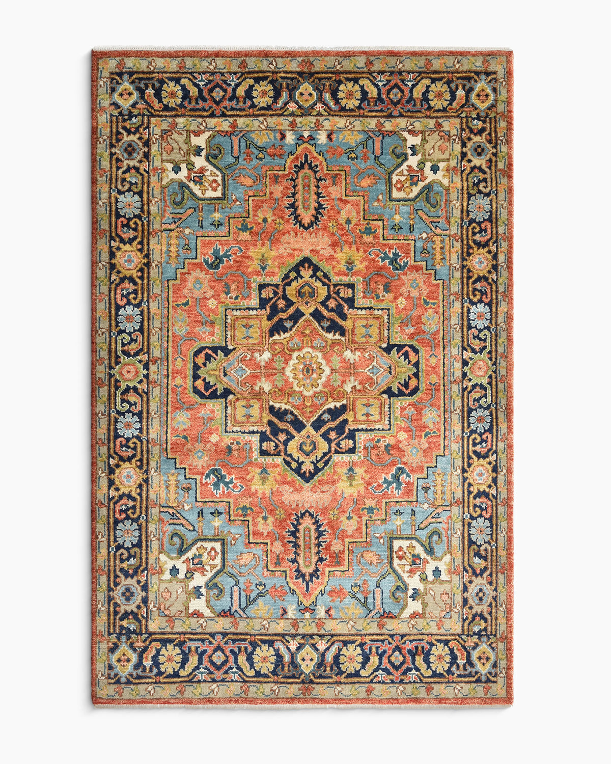 Sina Hand-Knotted Wool Rug - 5' x 8' / Red Main image