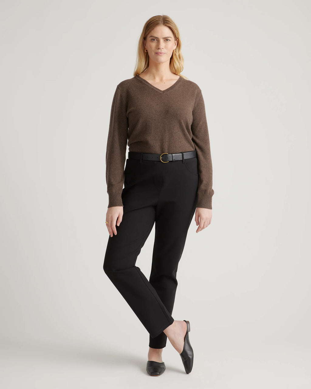 Ultra-Stretch Ponte Straight Leg 4-Pocket Pants - XS / Black