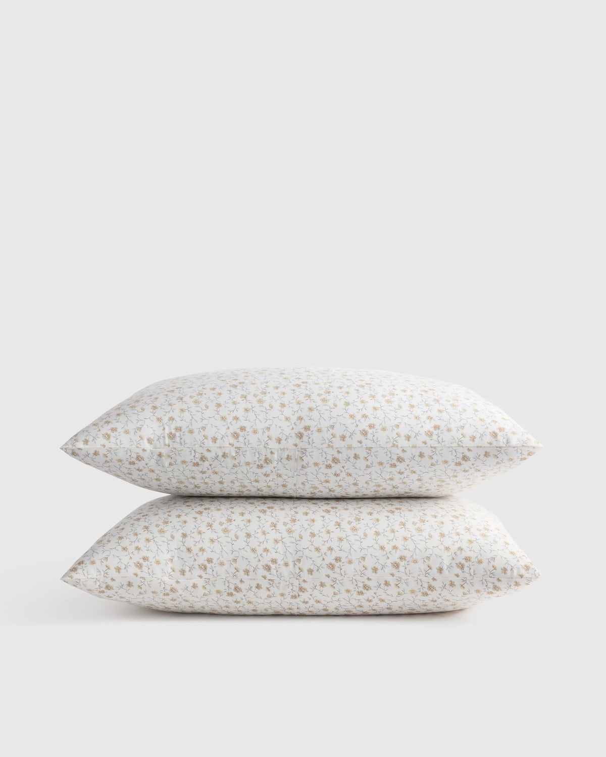 Organic Crisp Percale Floral Sham Set - Standard / Toffee Florette Main image