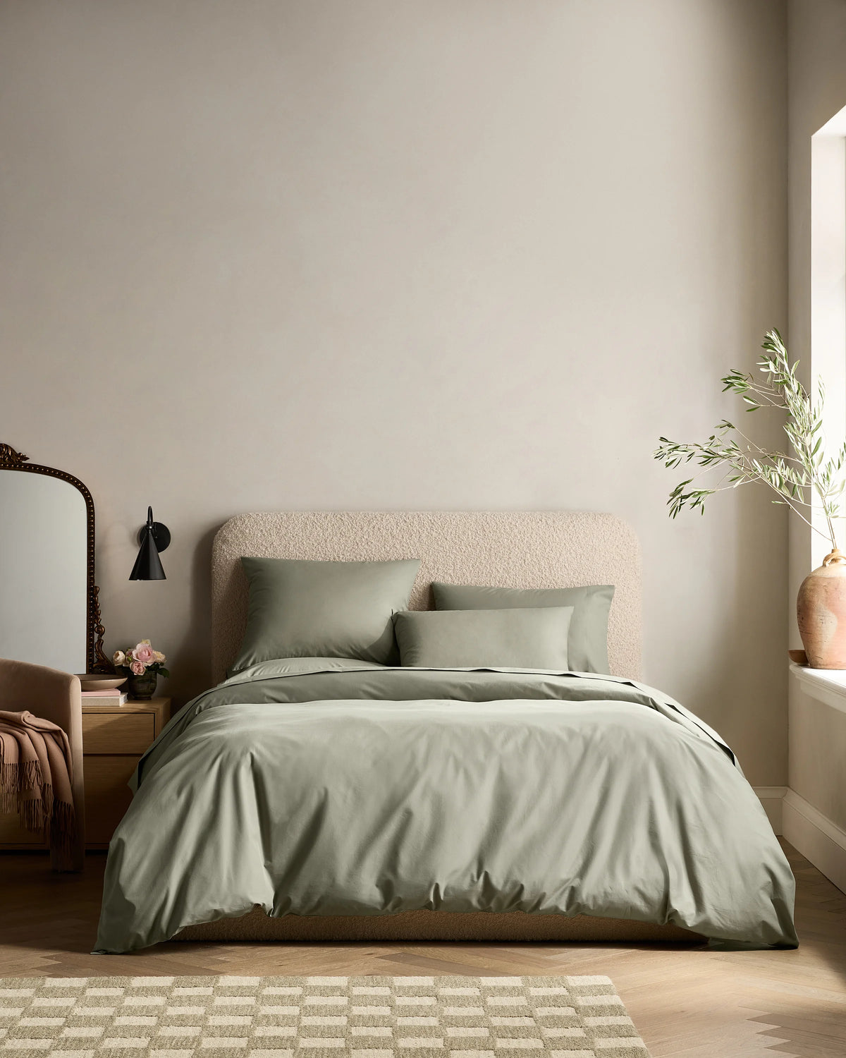 Organic Crisp Percale Deluxe Bedding Bundle - Twin / White