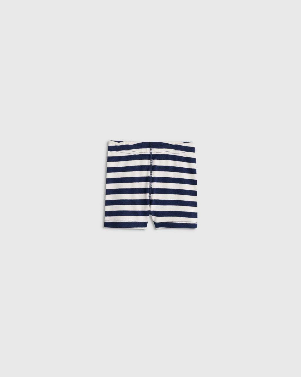 100% Organic Cotton Short Sleeve and Shorts Pajama Set - 12-18M / Navy Stripe