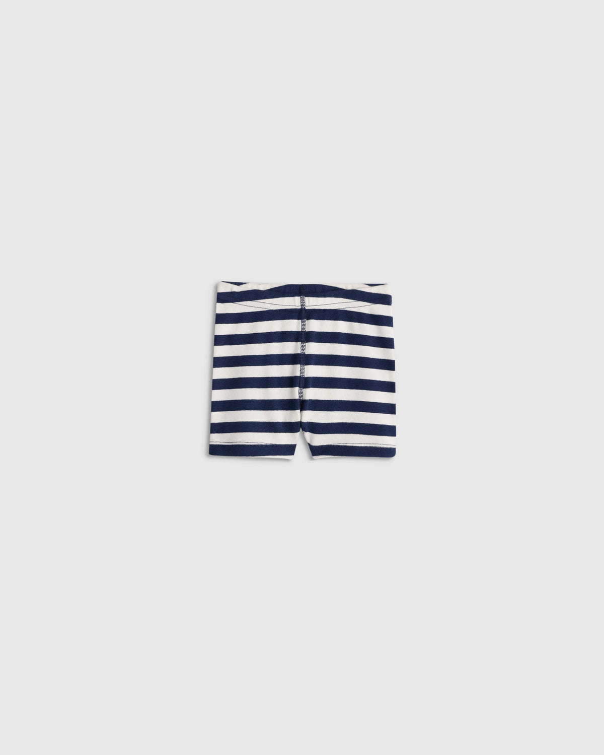100% Organic Cotton Short Sleeve and Shorts Pajama Set - 12-18M / Navy Stripe