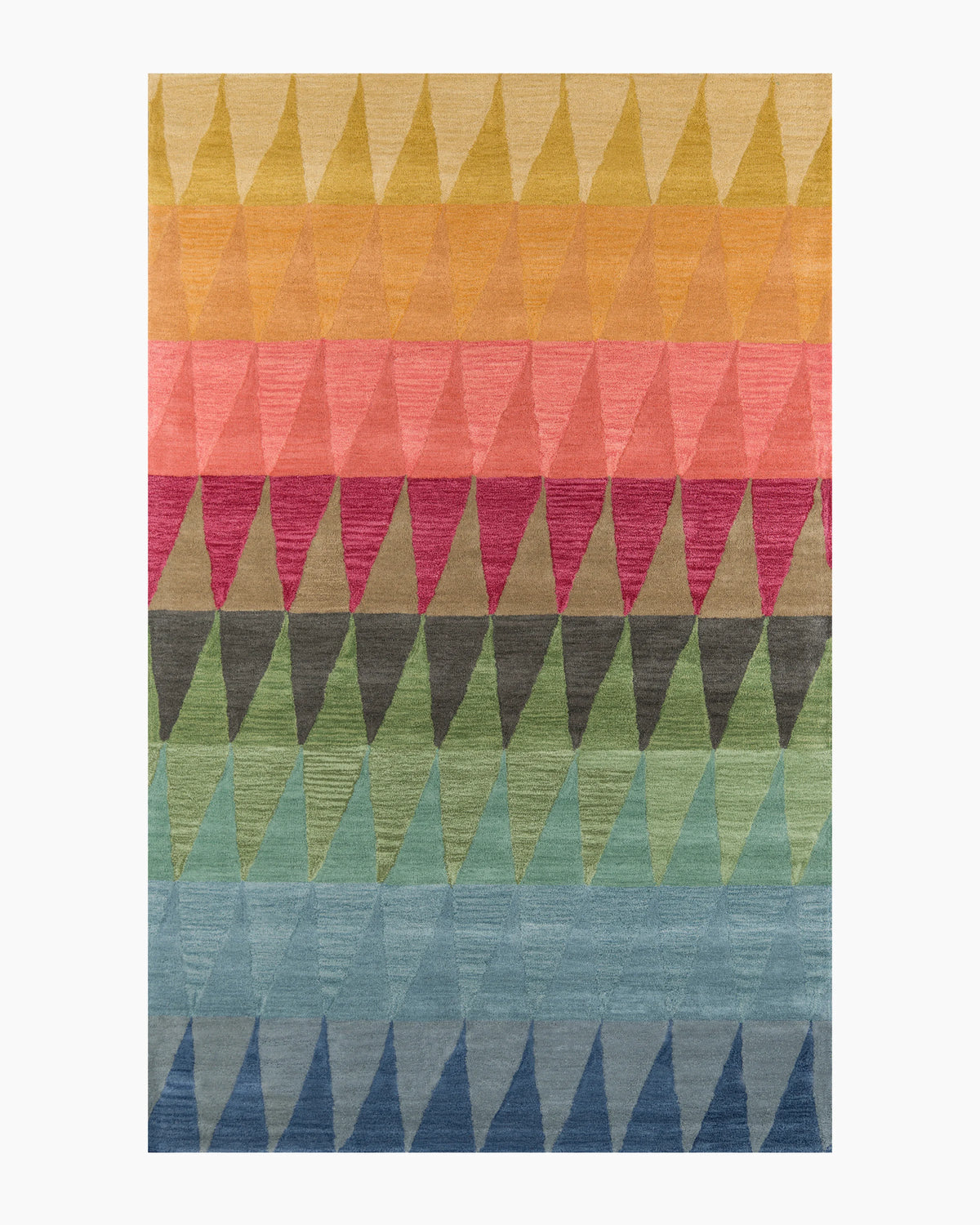 Rainbow Geo Hand-Tufted Rug - 3'6" x 5'6" / Red Multi Main image