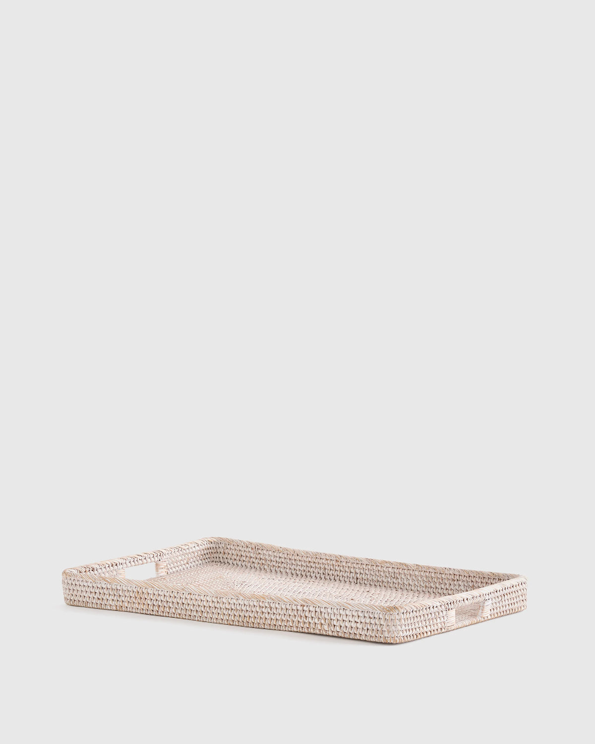 Handwoven Rattan Rectangular Tray - One Size / Natural Main image