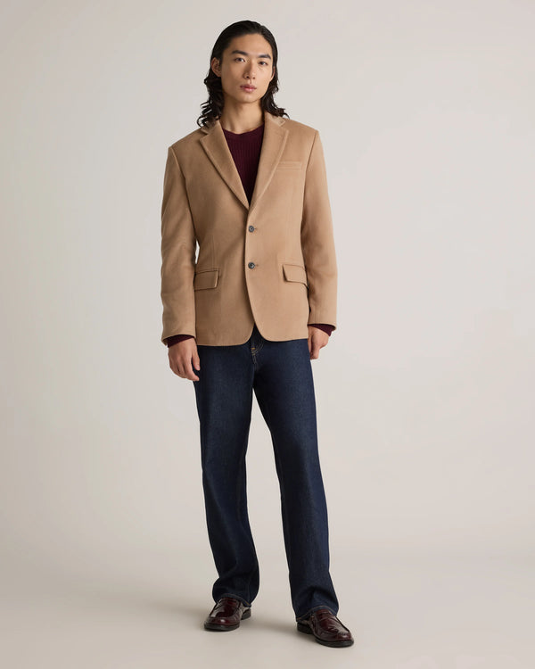 100% Mongolian Cashmere Blazer - S / Heather Graphite