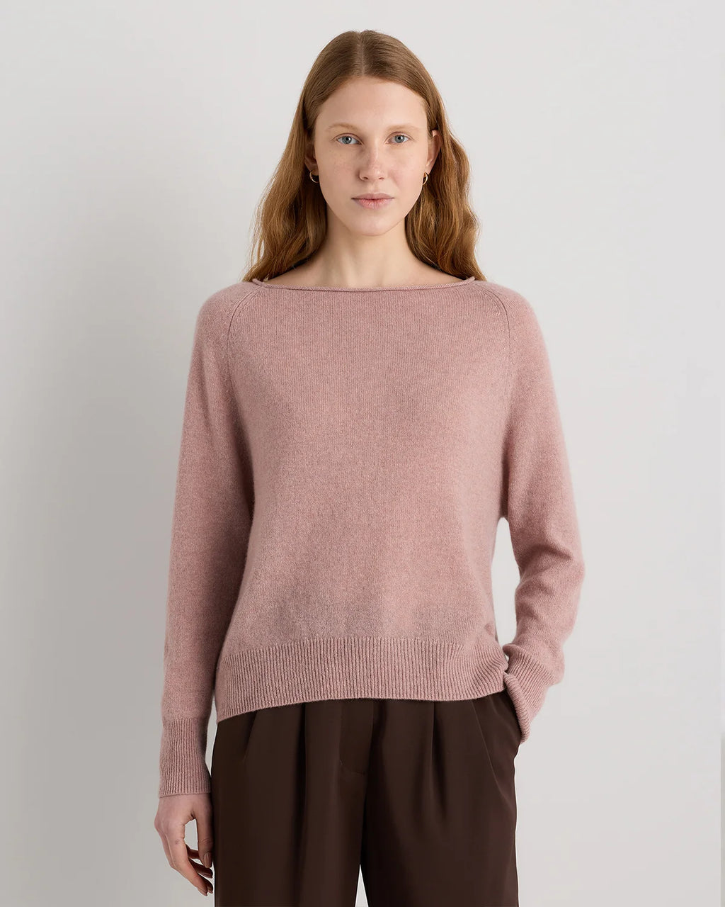 Mongolian Cashmere Boatneck Sweater - XS / Black