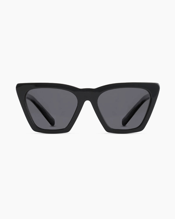 Andy Polarized Acetate Sunglasses - One Size / Black with Grey lens