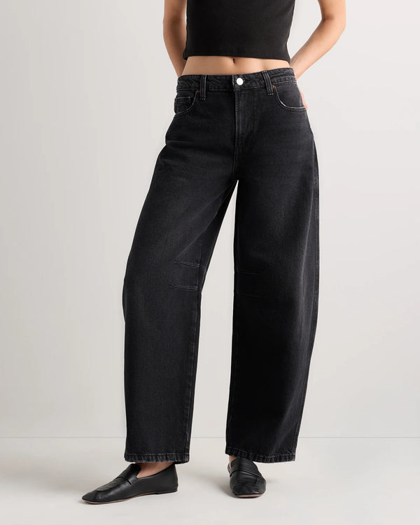 Maya Rigid Exaggerated Barrel Jeans - 24 / Powder Blue