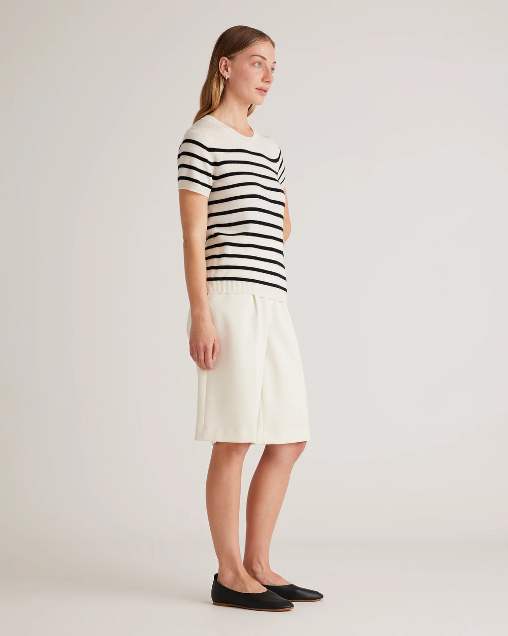 Mongolian Cashmere Tee - XS / Pale Custard Yellow