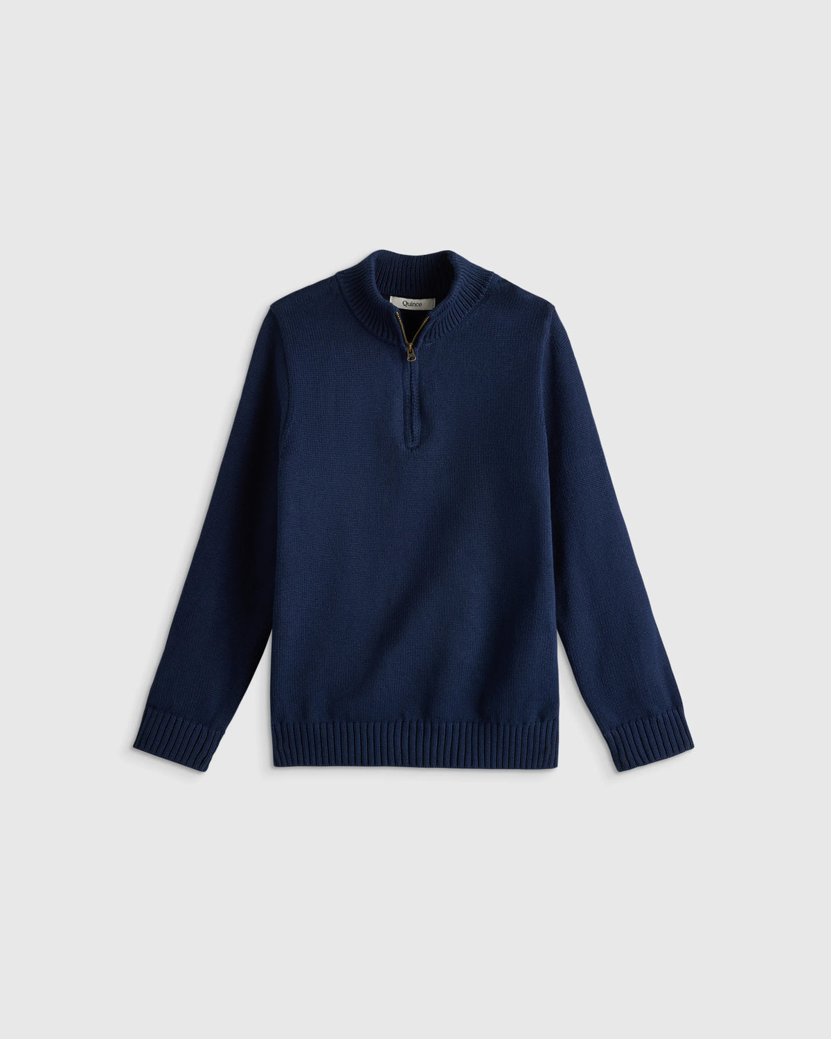 Boys 100% Organic Cotton Quarter-Zip Sweater - 2T / Navy Main image