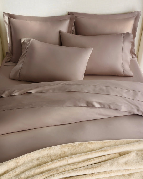Signature Giza Cotton Sateen Duvet Cover Set - Twin / Sand