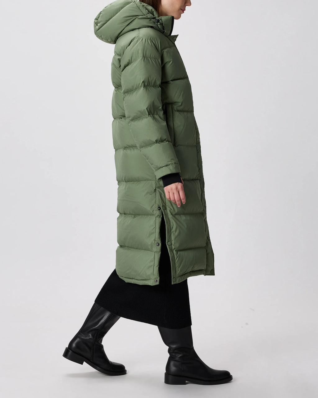 Responsible Down Long Puffer Jacket - XS / Black