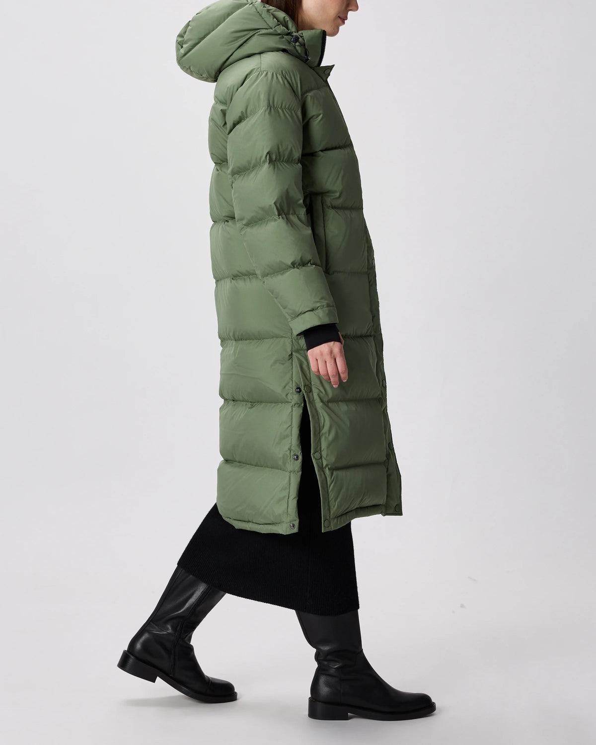 Responsible Down Long Puffer Jacket - XS / Black