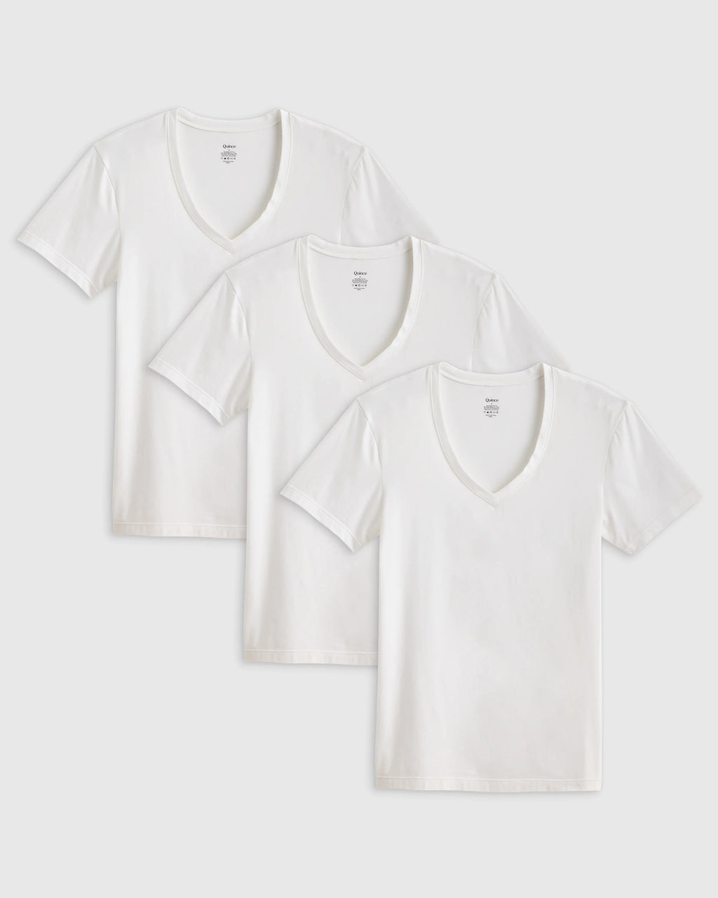 Soft Stretch V-Neck Undershirt (3-Pack) - S / Classic White
