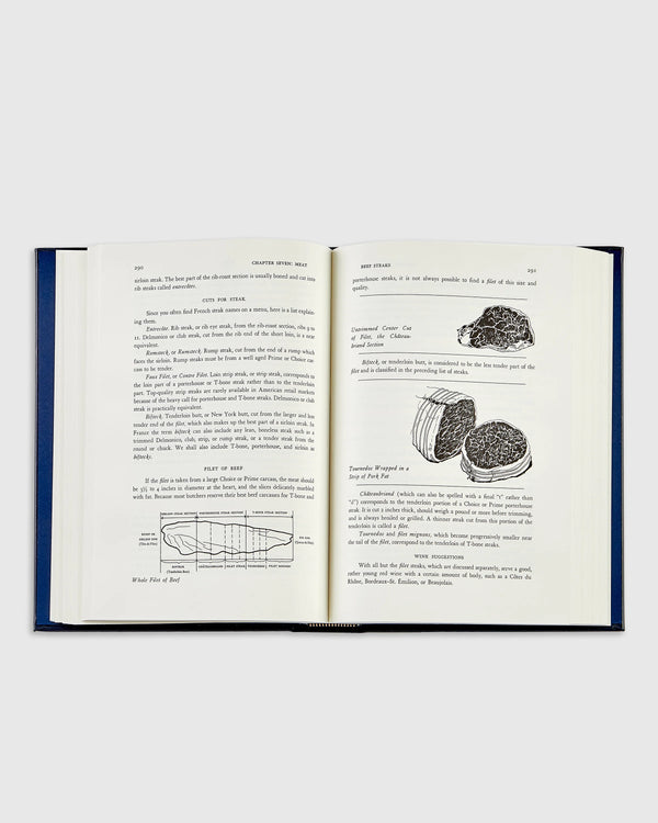 Julia Child Mastering the Art of French Cooking Navy Leather Bound Book - One Size / No Color