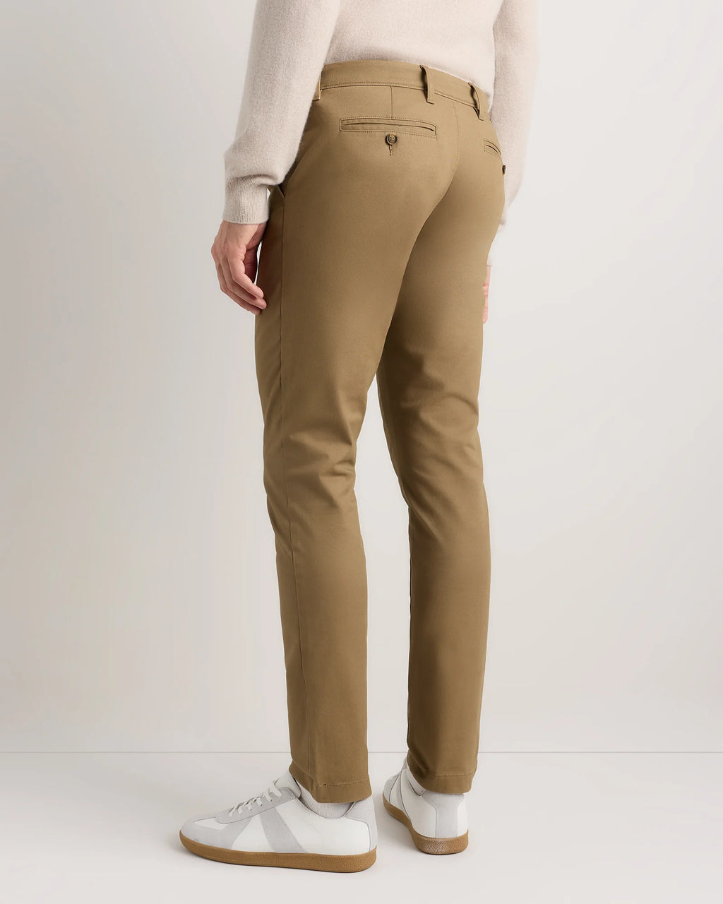 Organic Cotton Stretch Chino Pants - Slim - 30X30 / Stone