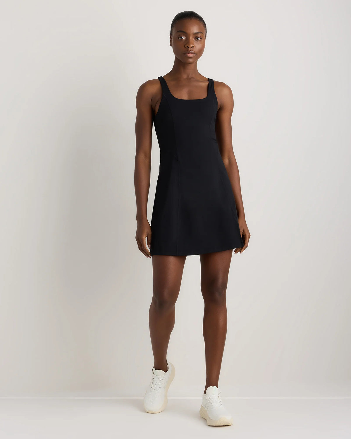 Power-Up Square Neck Dress - XS / Black Main image