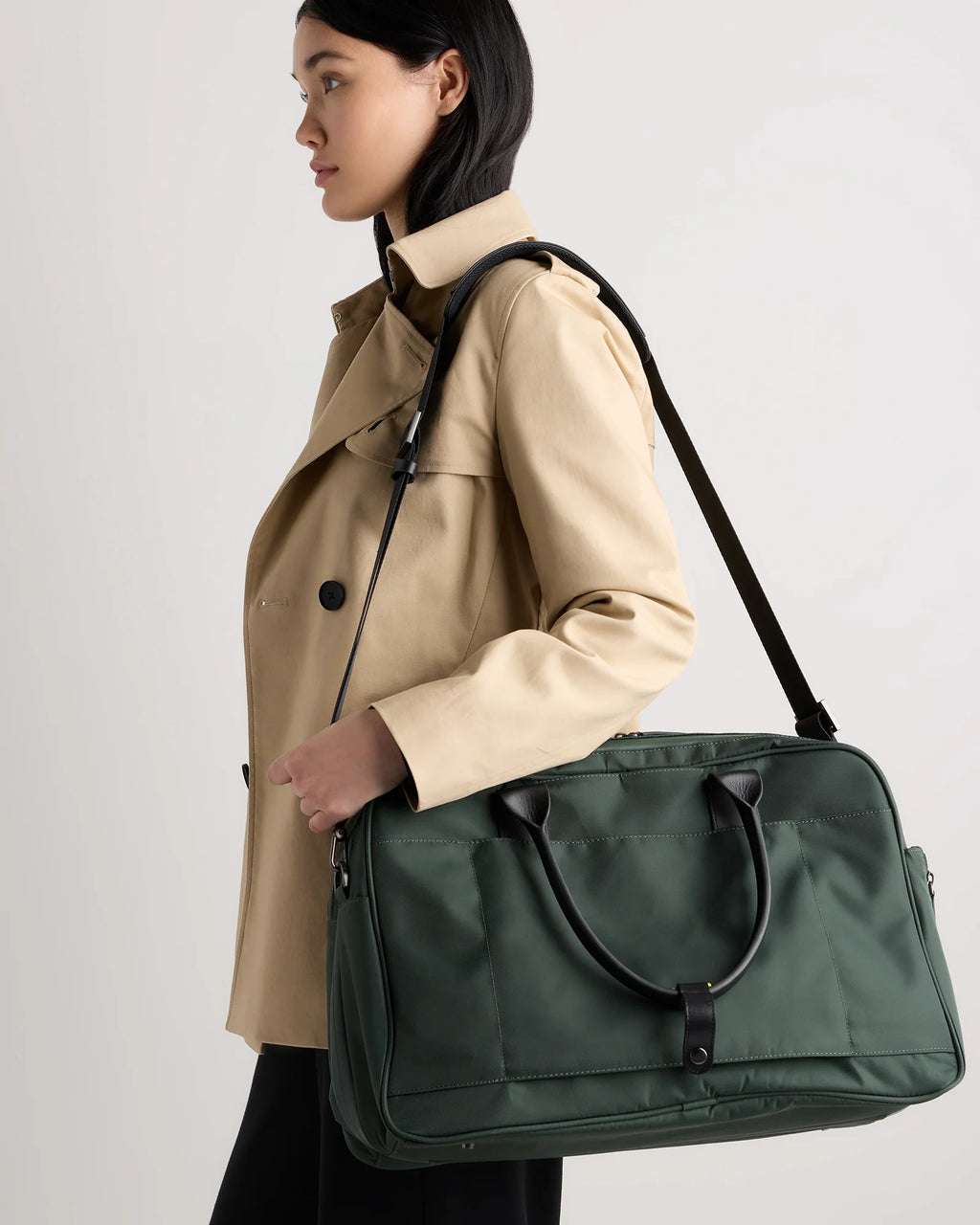 Voyage Nylon Split Travel Bag - One Size / Dark Green