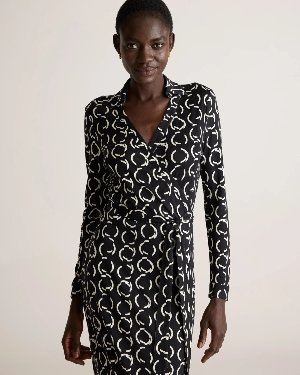 100% Silk Jersey Midi Wrap Dress - XS / Crimson Prism