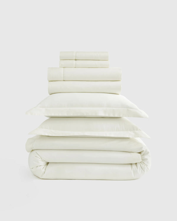Signature Giza Cotton Sateen Deluxe Bedding Bundle - Twin / Dried Sage