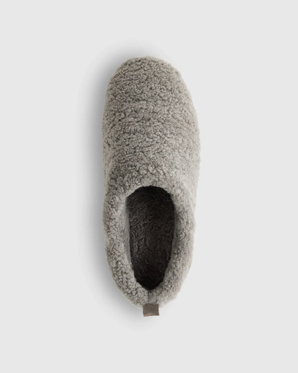 Men's Genuine Shearling Lounge Slipper - 7 / Black