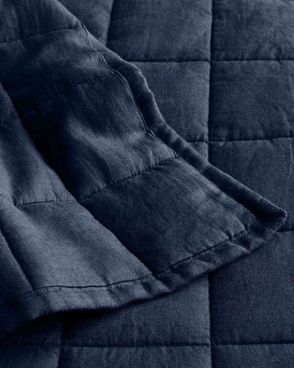 European Linen Box Quilt - Twin / Dusty Mauve
