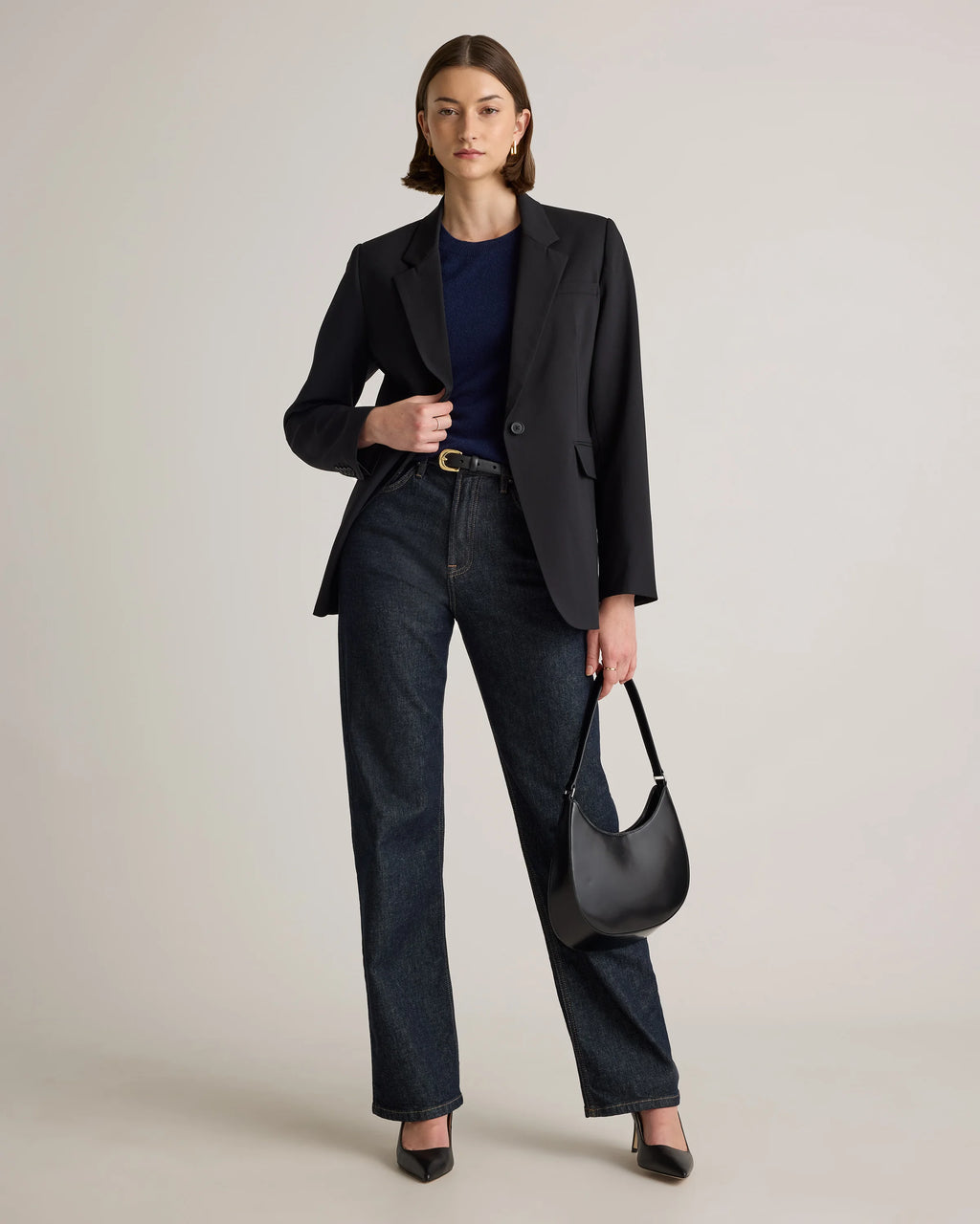 Italian Wool Long Blazer - XS / Sahara Camel