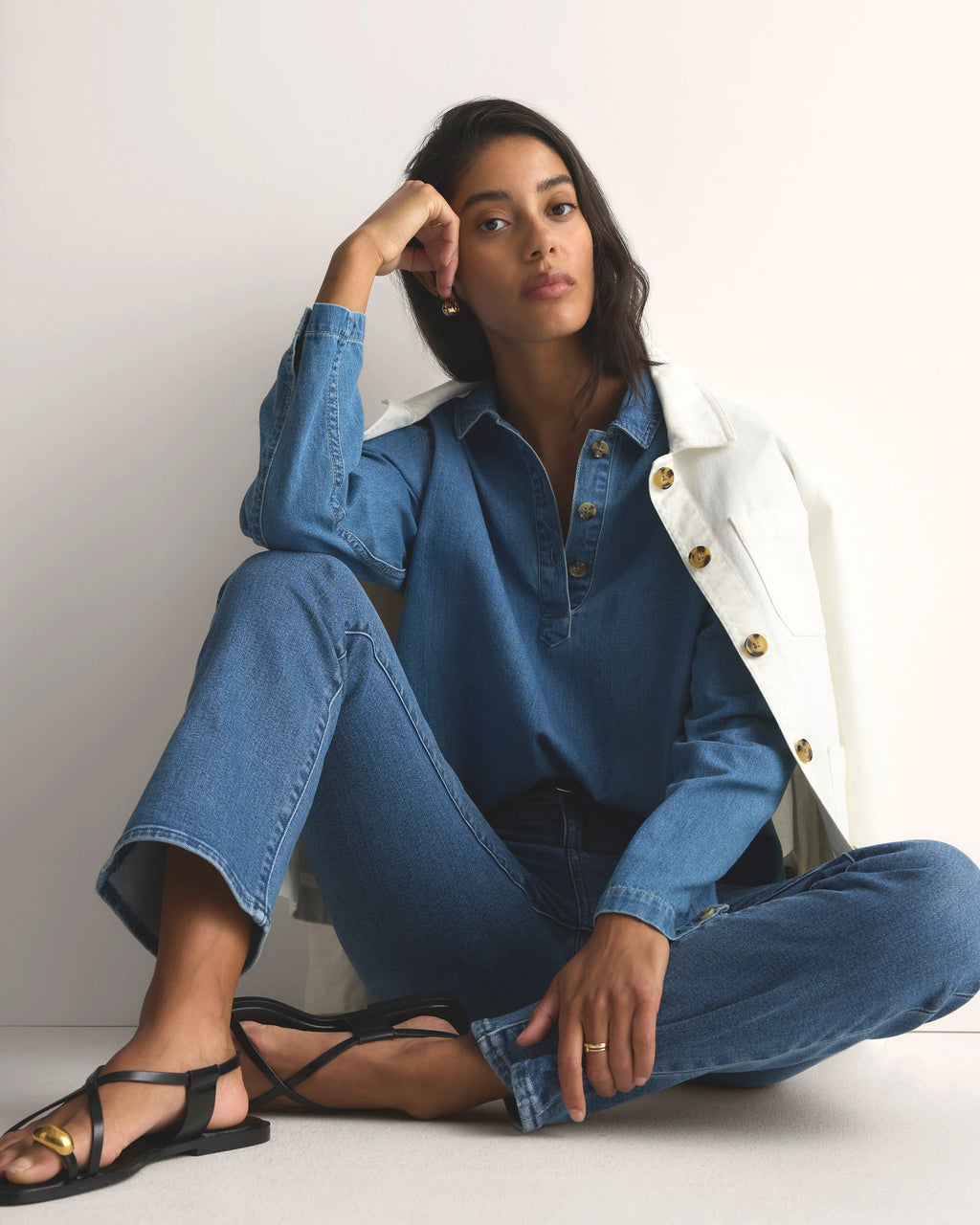 Bella Stretch Kick Flare Jeans - 24 / Deep Rinse
